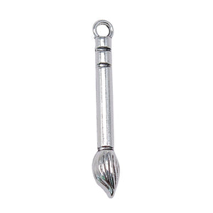 WYSIWYG 20pcs 4x30mm Writing Brush Charms Antique Silver Color For Jewelry Making Charms Pendant DIY Jewelry Findings EF3762