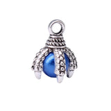 WYSIWYG 20pcs 6 Colors 16x8mm Dragon Claw With Ball Charms Pendant For Bracelet Making Necklace Making Earring Making