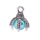 WYSIWYG 20pcs 6 Colors 16x8mm Dragon Claw With Ball Charms Pendant For Bracelet Making Necklace Making Earring Making