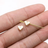 WYSIWYG 20pcs 6x6mm Heart Spacers Beads Charms Beads 3 Colors For Jewelry Making Jewelry Accessories