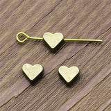 WYSIWYG 20pcs 6x6mm Heart Spacers Beads Charms Beads 3 Colors For Jewelry Making Jewelry Accessories