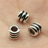 WYSIWYG 20pcs 6x6x6mm Tricyclic European Big Hole Beads For Bracelet Making DIY Jewelry Making Antique Silver Color