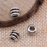 WYSIWYG 20pcs 6x6x6mm Tricyclic European Big Hole Beads For Bracelet Making DIY Jewelry Making Antique Silver Color