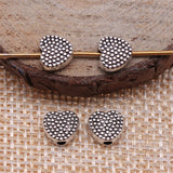 WYSIWYG 20pcs 7mm Heart Beads For Jewelry Making DIY Bracelet Making Antique Silver Color