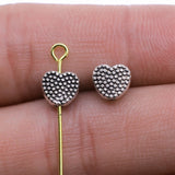 WYSIWYG 20pcs 7mm Heart Beads For Jewelry Making DIY Bracelet Making Antique Silver Color