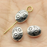 WYSIWYG 20pcs 7x6x3mm Sun Oval Spacers Beads For Jewelry Making Small Hole Spacers Beads Charm Spacers Beads