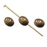 WYSIWYG 20pcs 7x6x3mm Sun Oval Spacers Beads For Jewelry Making Small Hole Spacers Beads Charm Spacers Beads