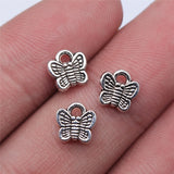 20pcs 7x7mm Small Butterfly Pendants Charm For Jewelry Making Antique Bronze Small Butterfly Pendants Charm Butterfly