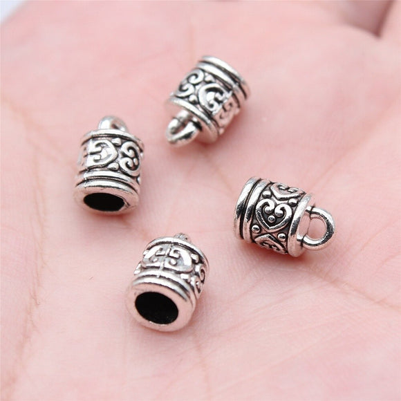 WYSIWYG 20pcs 7x7x10mm Pendant Tassel Cap Tassel Cap Charm Pendants For Jewelry Making Antique Silver Color Tassel Cap Pendants