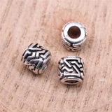 WYSIWYG 20pcs 7x7x7mm Big Hole Spacer Beads Charms For Jewelry Making DIY Bracelet Making Antique Silver Color