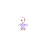 WYSIWYG 20pcs 8.9x6.7mm 4 Colors Enamel Little Star Charms Pendant For DIY Jewelry Making Handmade Jewelry Craft Findings