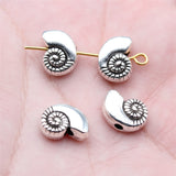 WYSIWYG 20pcs 8x11mm Antique Silver Color Conch Charms Beads Shell Beads Charms Zinc Alloy Conch Beads Jewelry Findings EF3940