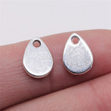 WYSIWYG 20pcs 8x11mm Charms Teardrop Droplets Antique Silver Color Alloy Diy Jewelry Making Accessories