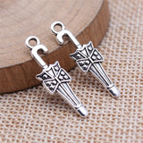 WYSIWYG 20pcs 8x27mm Antique Silver Color Umbrella Charms Pendant For DIY Jewelry Making Handmade Jewelry Craft Findings