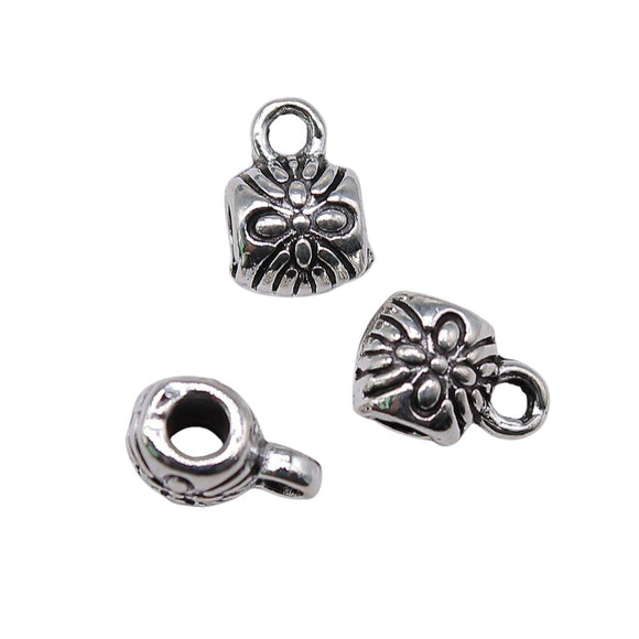 WYSIWYG 20pcs 8x5x5mm Beads Bails Charms For Jewelry Making Charm Bail Beads Jewelry Findings Beads Bails Charms