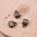 WYSIWYG 20pcs 8x5x5mm Beads Bails Charms For Jewelry Making Charm Bail Beads Jewelry Findings Beads Bails Charms