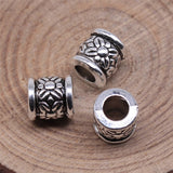 WYSIWYG 20pcs 8x7mm Antique Silver Color Big Hole Spacer Beads For Jewelry Making DIY Jewelry Findings