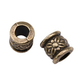 WYSIWYG 20pcs 8x7mm Antique Silver Color Big Hole Spacer Beads For Jewelry Making DIY Jewelry Findings