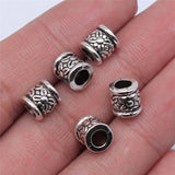 WYSIWYG 20pcs 8x7mm Antique Silver Color Big Hole Spacer Beads For Jewelry Making DIY Jewelry Findings