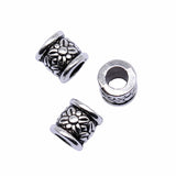 WYSIWYG 20pcs 8x7mm Antique Silver Color Big Hole Spacer Beads For Jewelry Making DIY Jewelry Findings
