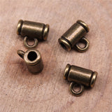 WYSIWYG 20pcs 8x7x4mm Beads Bails For Jewelry Making Pendant Beads Bails 2 Colors Charm Clip Clasp Bail Beads Spacer