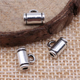 WYSIWYG 20pcs 8x7x4mm Beads Bails For Jewelry Making Pendant Beads Bails 2 Colors Charm Clip Clasp Bail Beads Spacer