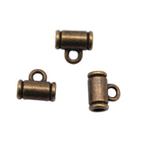 WYSIWYG 20pcs 8x7x4mm Beads Bails For Jewelry Making Pendant Beads Bails 2 Colors Charm Clip Clasp Bail Beads Spacer