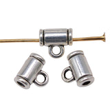 WYSIWYG 20pcs 8x7x4mm Beads Bails For Jewelry Making Pendant Beads Bails 2 Colors Charm Clip Clasp Bail Beads Spacer