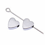 WYSIWYG 20pcs 8x8mm Antique Silver Color Heart Beads For Jewelry Making DIY Jewelry Findings