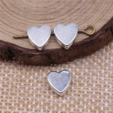 WYSIWYG 20pcs 8x8mm Antique Silver Color Heart Beads For Jewelry Making DIY Jewelry Findings