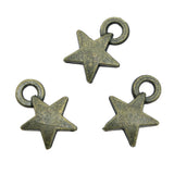 WYSIWYG 20pcs 9mm Tiny Star Charm Small Star Charms For Jewelry Making Tiny Star Silver Color Charm For Jewelry Making