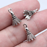 WYSIWYG 20pcs 9x16mm Antique Silver Color 3D Badminton Charms Pendant For DIY Jewelry Making Handmade Jewelry Craft Findings