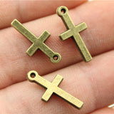 WYSIWYG 20pcs 9x19mm Charms Christian Cross For Jewelry Making Charms Cross Small Jewelry Making DIY Handmade Craft Pendant