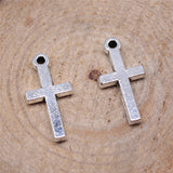 WYSIWYG 20pcs 9x19mm Charms Christian Cross For Jewelry Making Charms Cross Small Jewelry Making DIY Handmade Craft Pendant