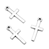 WYSIWYG 20pcs 9x19mm Charms Christian Cross For Jewelry Making Charms Cross Small Jewelry Making DIY Handmade Craft Pendant