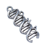 WYSIWYG 20pcs 9x25mm Antique Silver Color Dna Charms Pendant For DIY Jewelry Making Handmade Jewelry Craft Findings