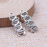 WYSIWYG 20pcs 9x25mm Antique Silver Color Dna Charms Pendant For DIY Jewelry Making Handmade Jewelry Craft Findings