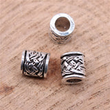 WYSIWYG 20pcs 9x8x8mm Big Hole Spacer Beads Charms For Jewelry Making DIY Bracelet Making Antique Silver Color