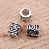 WYSIWYG 20pcs 9x8x8mm Big Hole Spacer Beads For Jewelry Making DIY Bracelet Making Antique Silver Color