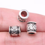 WYSIWYG 20pcs 9x9x8mm Big Hole Spacer Beads For DIY Jewelry Making Antique Silver Color DIY Bracelet Making