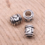 WYSIWYG 20pcs 9x9x9mm Big Hole Spacer Beads Charms For Jewelry Making DIY Bracelet Making Antique Silver Color