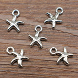 WYSIWYG 20pcs Antique Bronze Antique Silver Color 12x10mm Starfish Charms Jewelry Making DIY Handmade Craft Charms