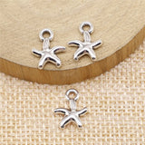 WYSIWYG 20pcs Antique Bronze Antique Silver Color 12x10mm Starfish Charms Jewelry Making DIY Handmade Craft Charms