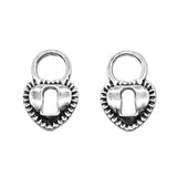 WYSIWYG 20pcs Antique Silver Color 12x17mm Love Lock Charms Pendant For Jewelry Making Diy Jewelry Findings