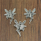 WYSIWYG 20pcs Antique Silver Color Angel Charm Pendants Jewelry Making Handmade Jewelry Diy Accessories 22x14mm