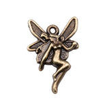 WYSIWYG 20pcs Antique Silver Color Angel Charm Pendants Jewelry Making Handmade Jewelry Diy Accessories 22x14mm
