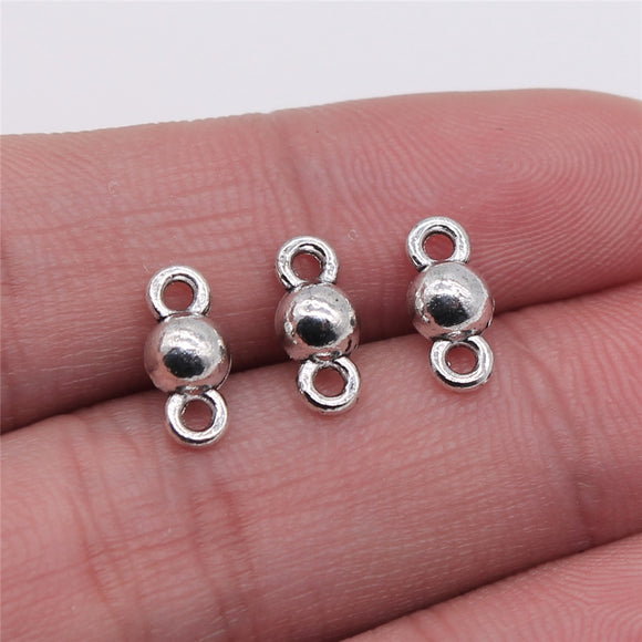 WYSIWYG 20pcs Ball Connector Charms Diy Jewelry Making Jewelry Finding Antique Silver Color 5x11mm