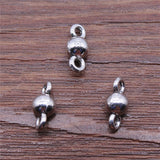 WYSIWYG 20pcs Ball Connector Charms Diy Jewelry Making Jewelry Finding Antique Silver Color 5x11mm