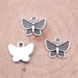 WYSIWYG 20pcs Charms 13x10mm Butterfly Charms For Jewelry Making DIY Jewelry Findings Antique Silver Color Alloy Charms Pendant
