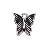 WYSIWYG 20pcs Charms 13x12mm Butterfly Charms For Jewelry Making DIY Jewelry Findings Antique Silver Color Alloy Charms Pendant